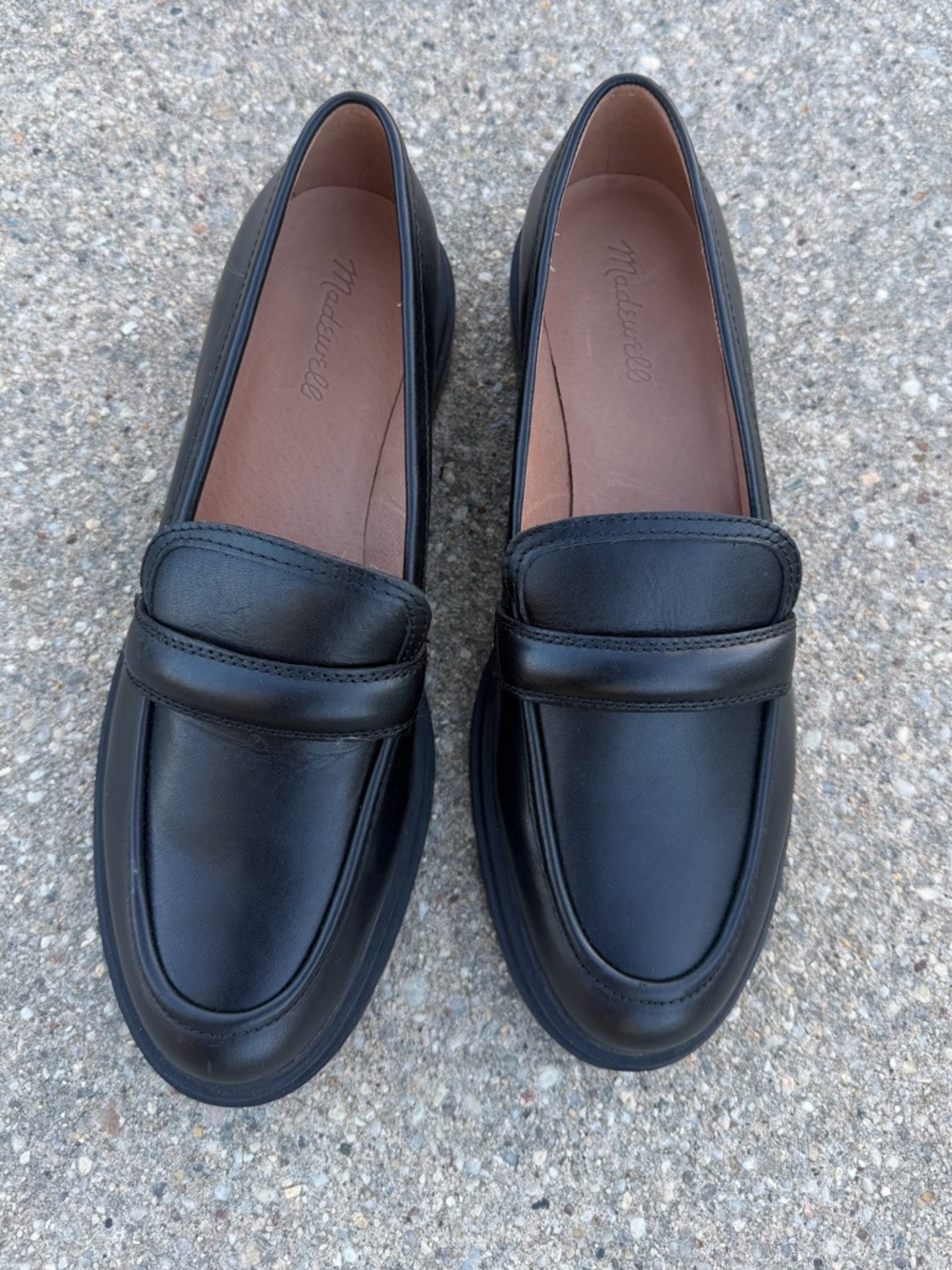NWOB Madewell The Bradley Lugsole Loafer in Leather in True Black sz 11 - Picture 3 of 7